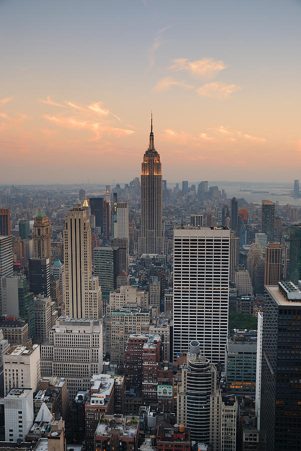 New York City Manhattan skyline #1 Photograph by Songquan Deng