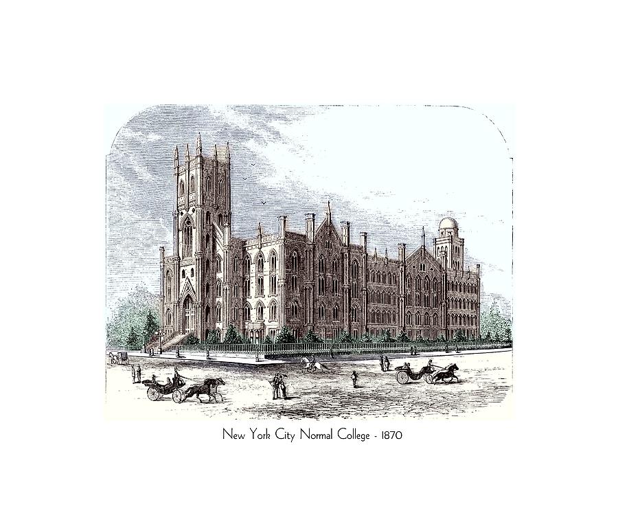 New York City Normal College - 1870 #1 Digital Art by John Madison