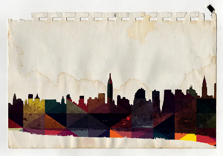 New York City Drawing - New York City Skyline #1 by Celestial Images
