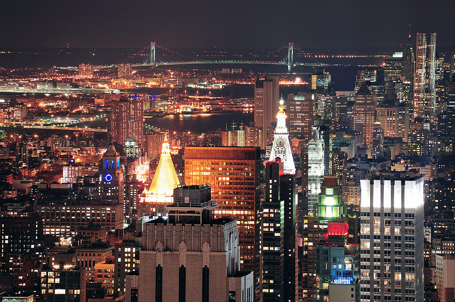 New York City skyline #1 Photograph by Songquan Deng