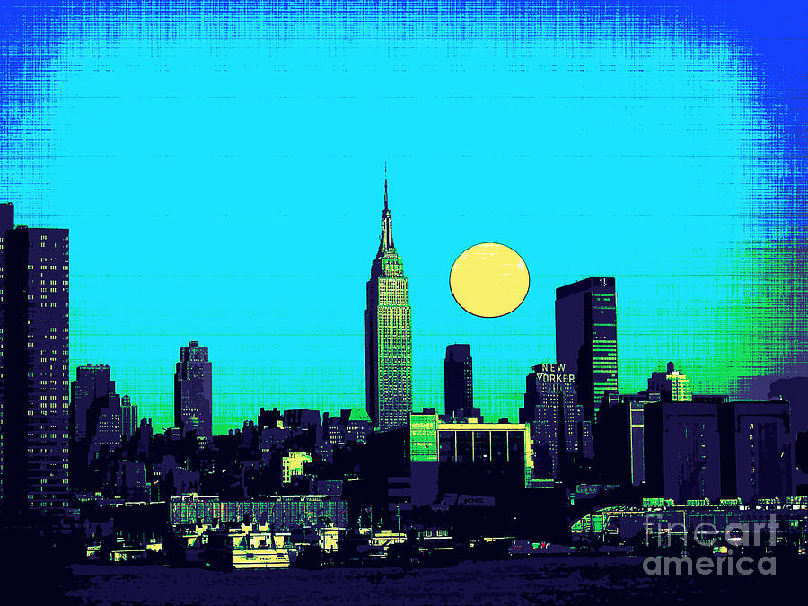 New York Skyline  #1 Mixed Media by Celestial Images