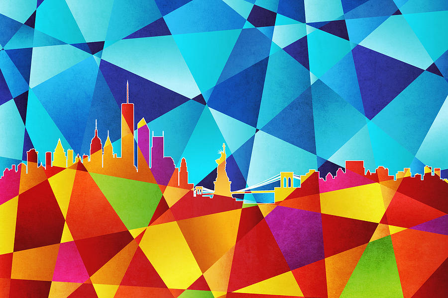New York Skyline #1 Digital Art by Michael Tompsett
