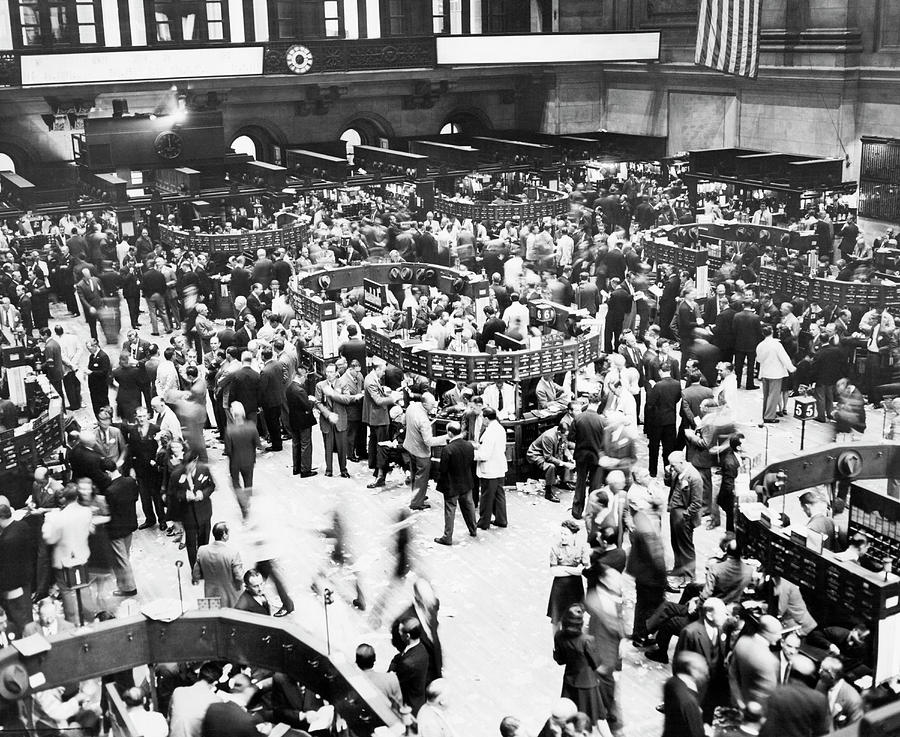 New York Stock Exchange Floor #1 Photograph by Underwood Archives