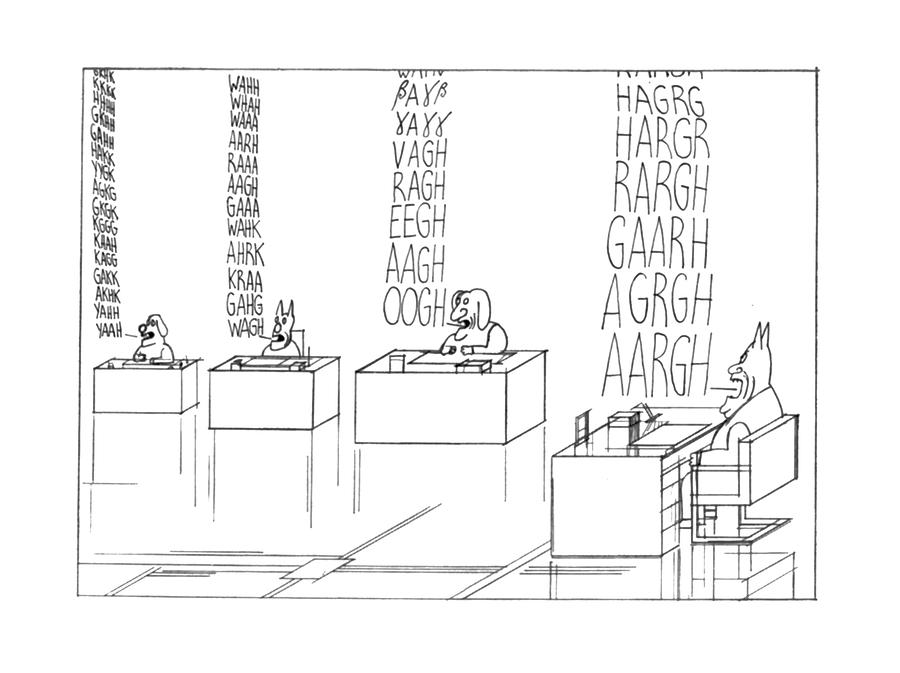 New Yorker September 19th, 1977 #1 Drawing by Saul Steinberg