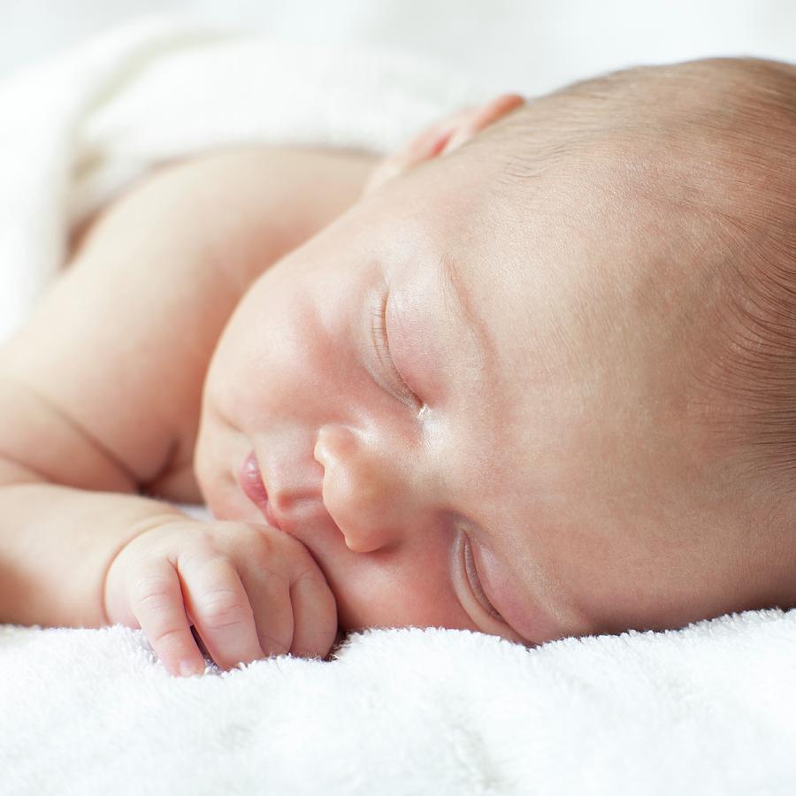 Newborn Baby Boy Asleep #1 Photograph by Ian Hooton