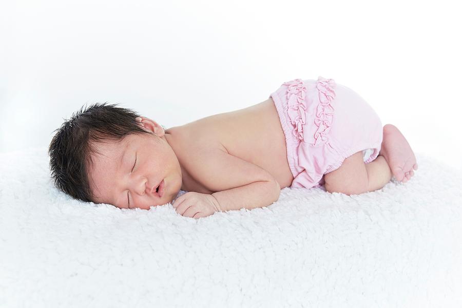 asian newborn baby girl