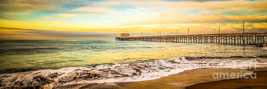 Newport Beach California Pier Panorama Photo #2 Photograph by Paul Velgos