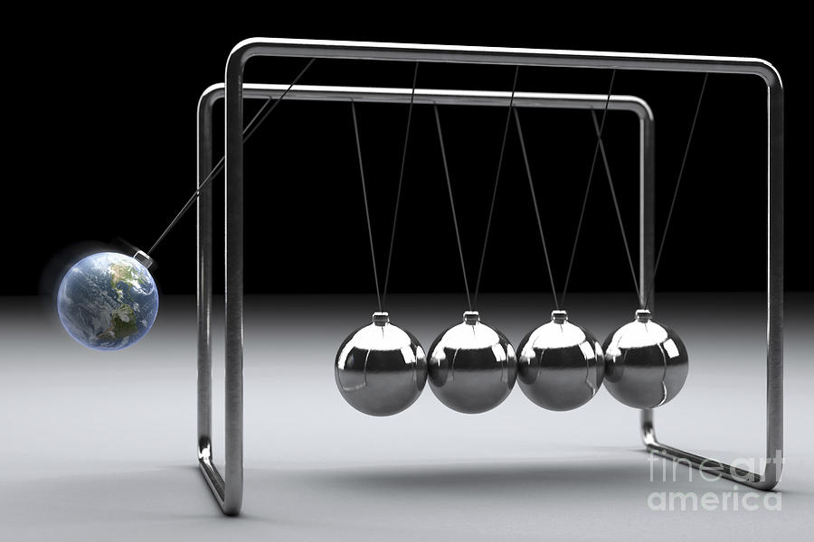Planet Photograph - Newtons Cradle #1 by Science Picture Co