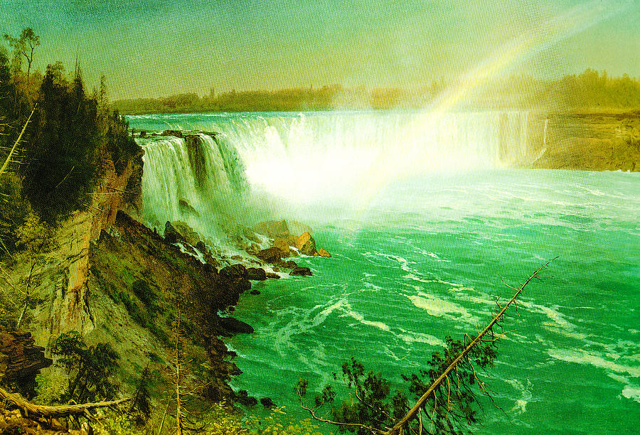 Niagara Falls Digital Art by Albert Bierstadt