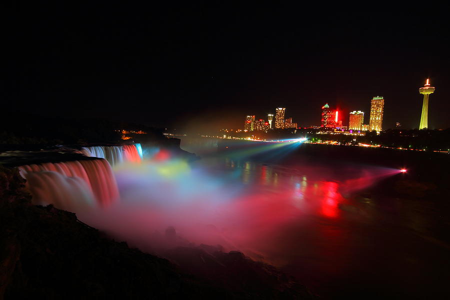 Niagara falls in a sea of color #1 Photograph by Jetson Nguyen