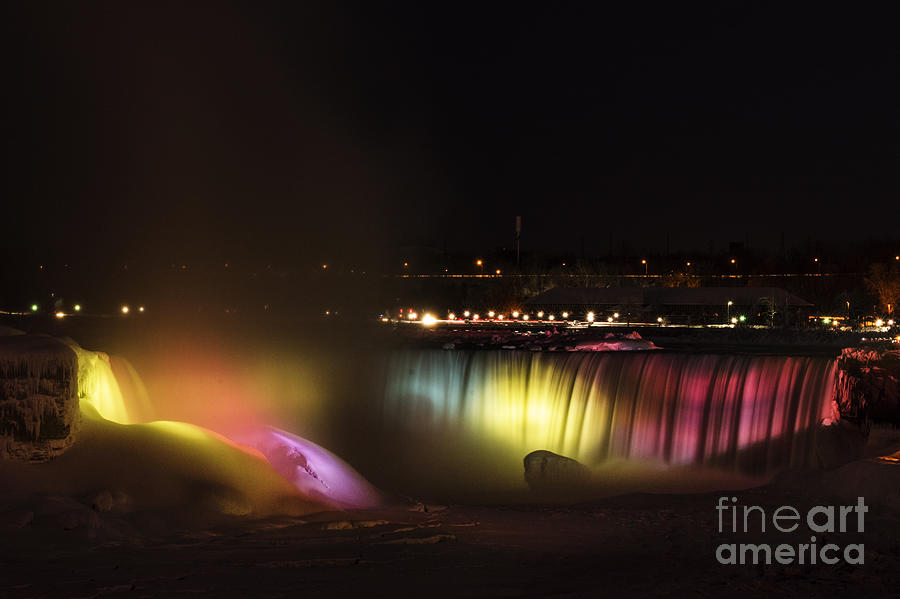Niagara Falls Light Show #4 Photograph by JT Lewis