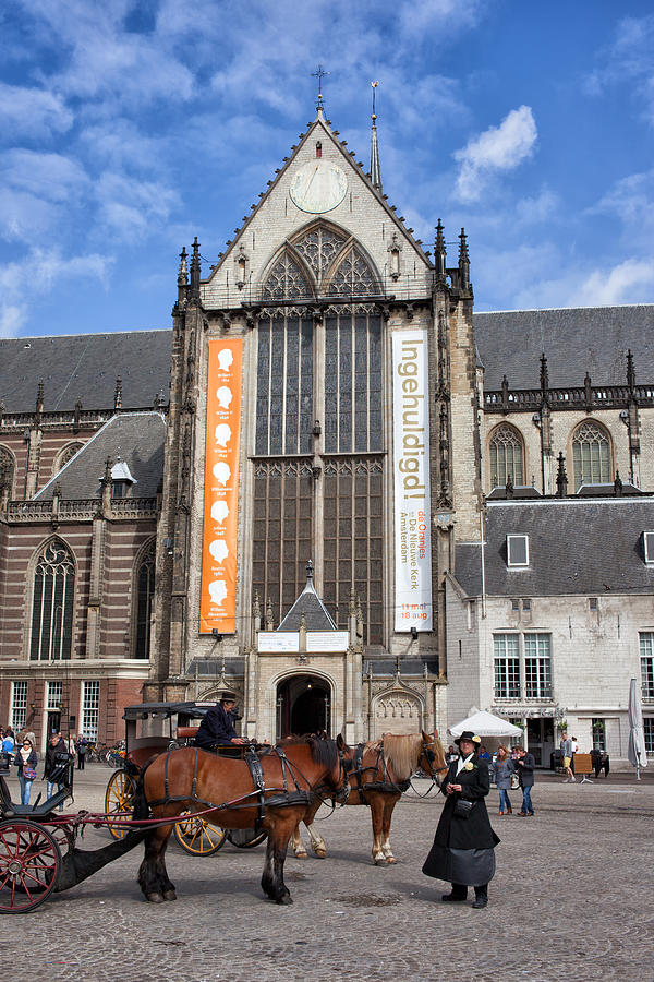 Horse Photograph - Nieuwe Kerk in Amsterdam #1 by Artur Bogacki