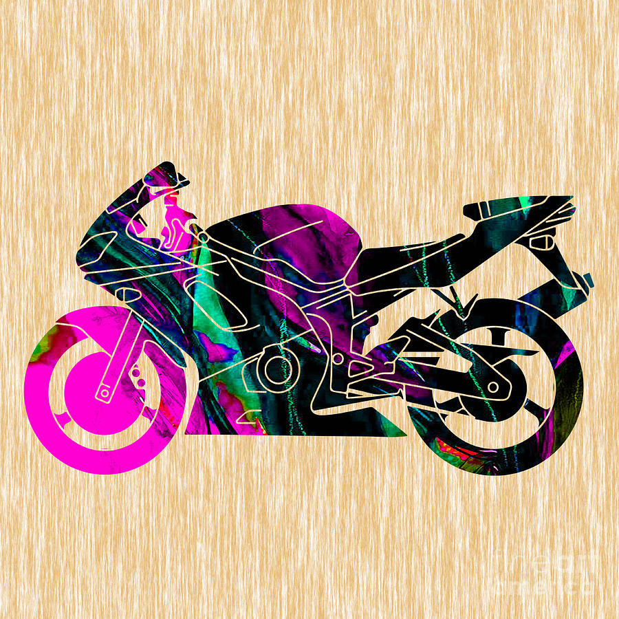Ninja Mixed Media - Ninja Bike Art #1 by Marvin Blaine