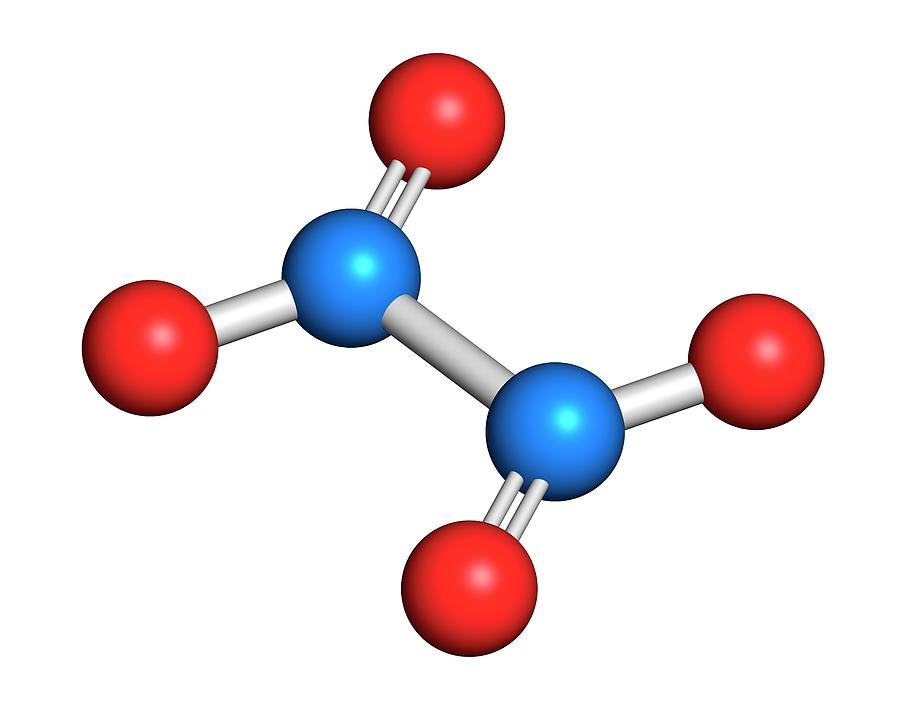 Nitrogen Tetroxide Molecule Photograph by Molekuul/science Photo Library