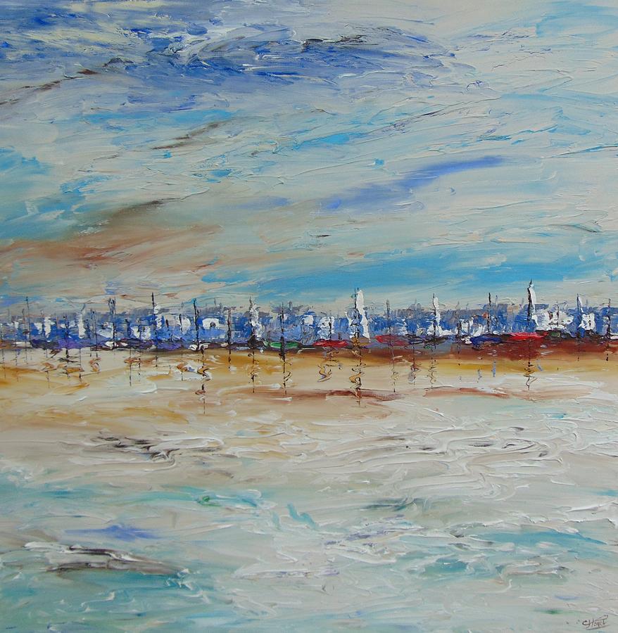 Normandy coast #1 Painting by Frederic Payet