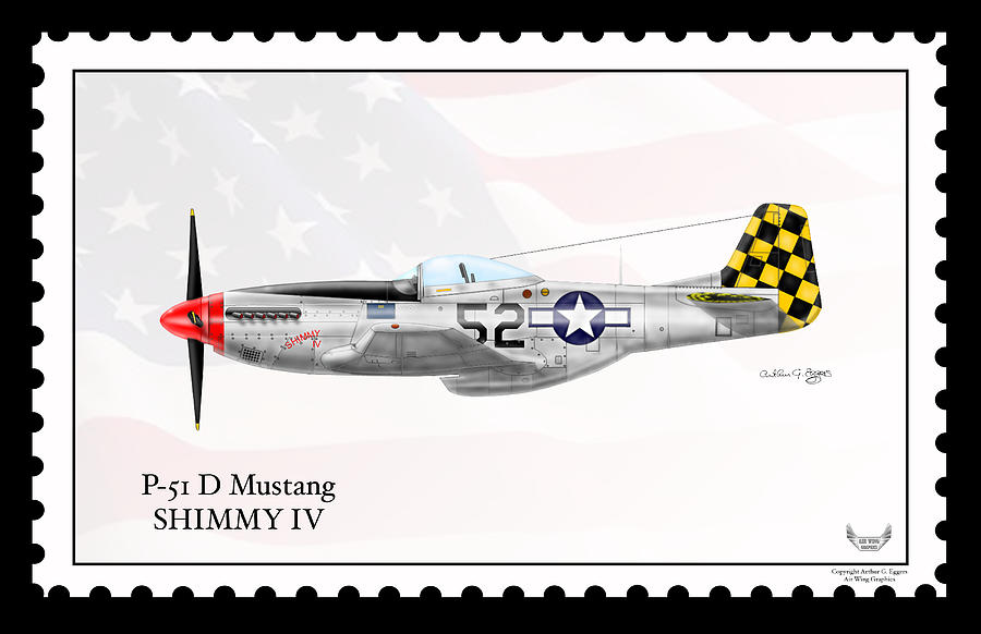North American P-51D Mustang Shimmy IV #2 Digital Art by Arthur Eggers