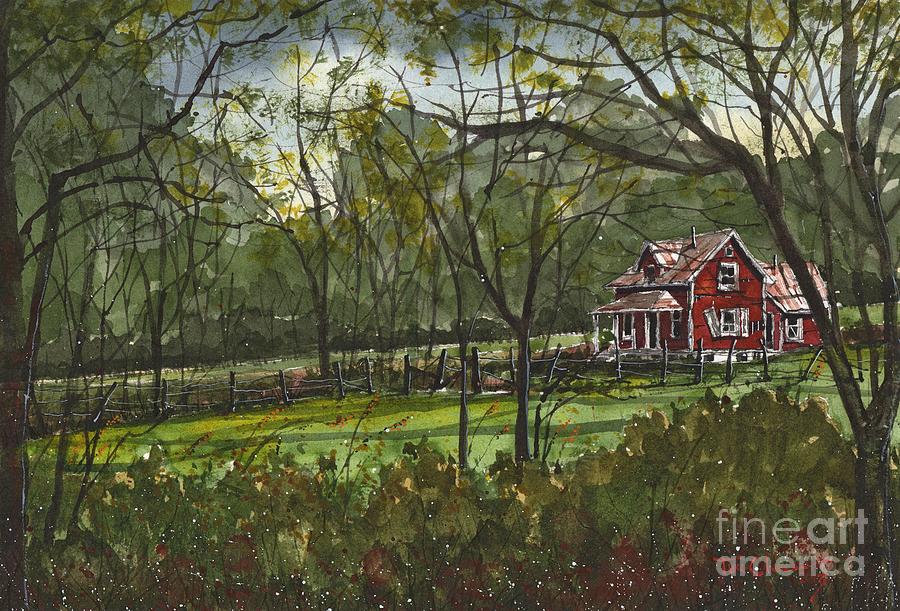 North Carolina Red House #1 Painting by Tim Oliver