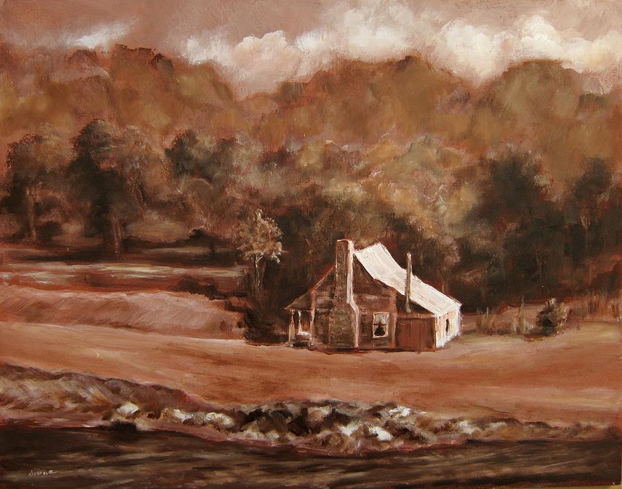 Mountain Painting - North Carolina Remembered #1 by Diane Kraudelt