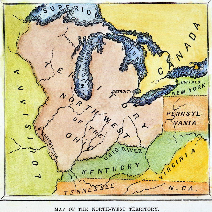 Map Painting - Northwest Territory, 1787 #1 by Granger