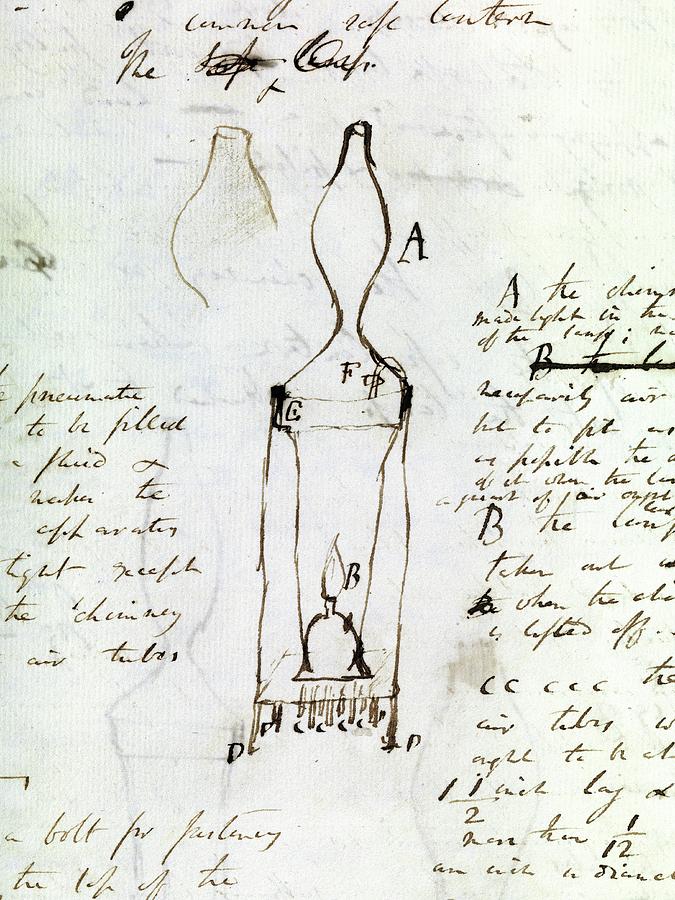 Notes On Davy Safety Lamp #1 Photograph by Royal Institution Of Great Britain