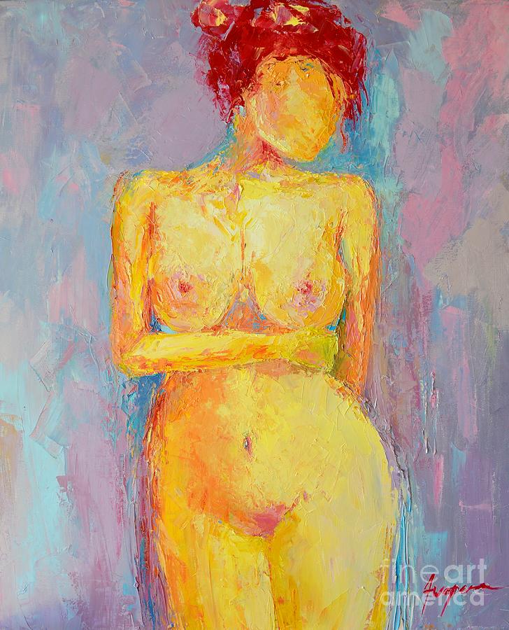 Nude Woman Figure No. 3 Painting by Patricia Awapara