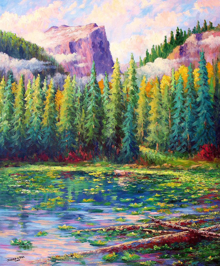 Nymph Lake #1 Painting by David G Paul