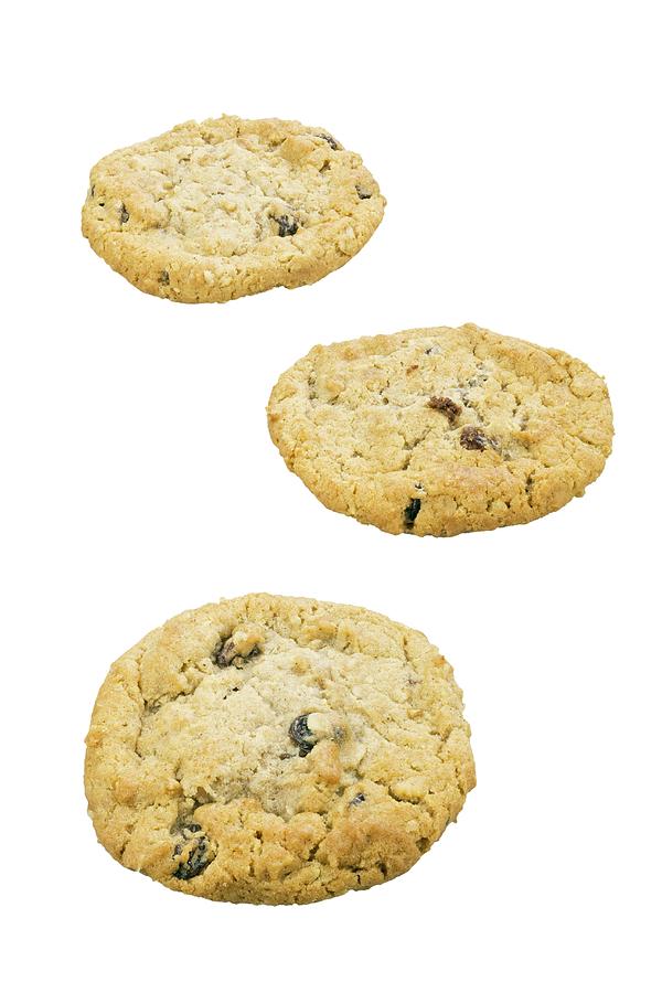 Cookie Photograph - Oatmeal Raisin Cookies #1 by Geoff Kidd/science Photo Library