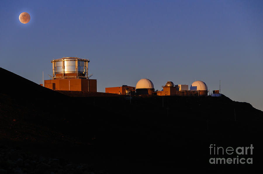 Observatory on top of Haleakela volcano Maui Hawaii USA #1 Photograph by Don Landwehrle