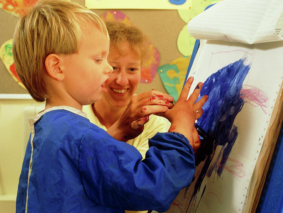 Occupational Therapy With Young Children #1 Photograph by Hattie Young/science Photo Library