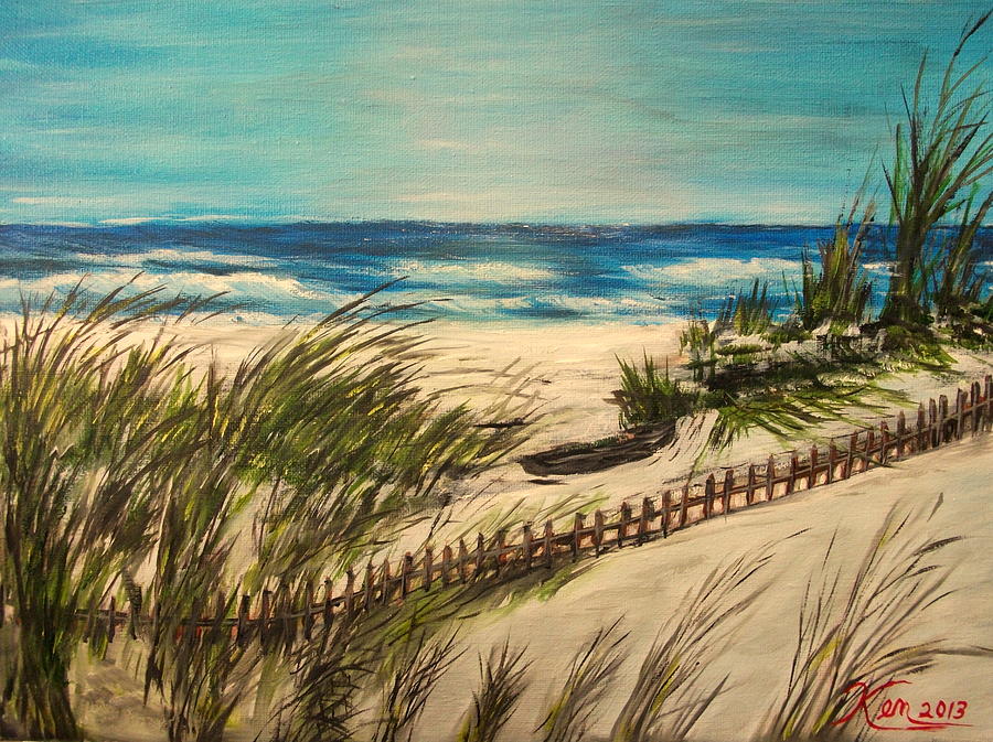 Seascape Painting - Ocean Beach by Kenneth LePoidevin Seascape Painting - Ocean Beach by Kenneth LePoidevin