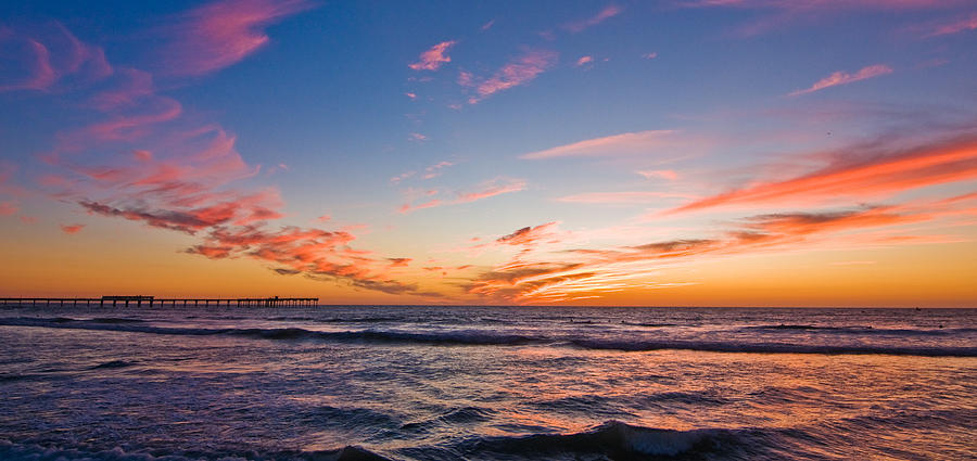 Ocean Beach Sunset #1 Photograph by Mickey Clausen