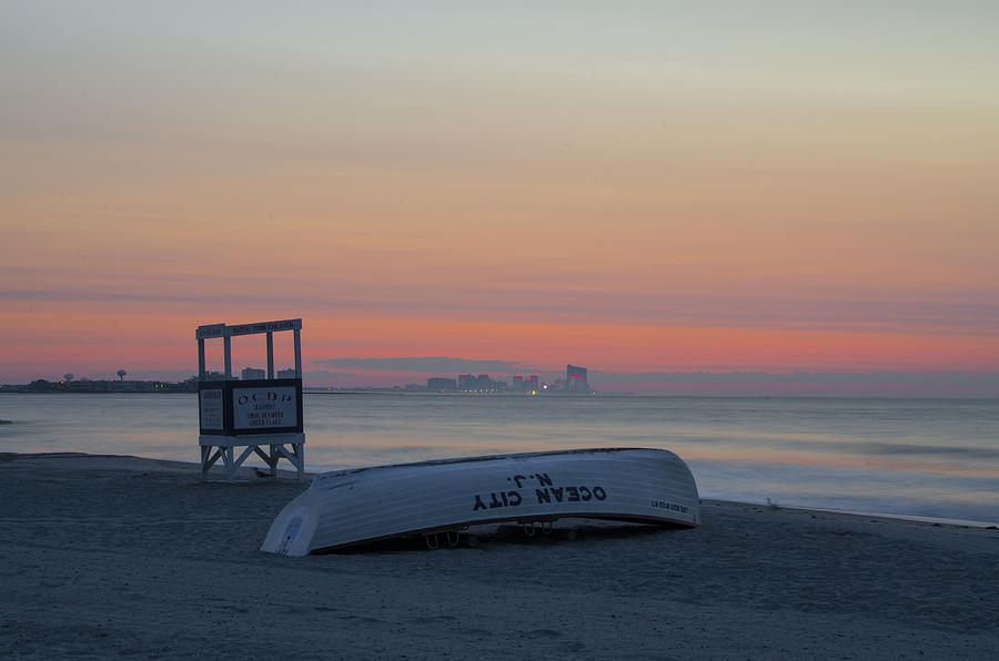City Photograph - Ocean City Beach at Sunrise #1 by Bill Cannon