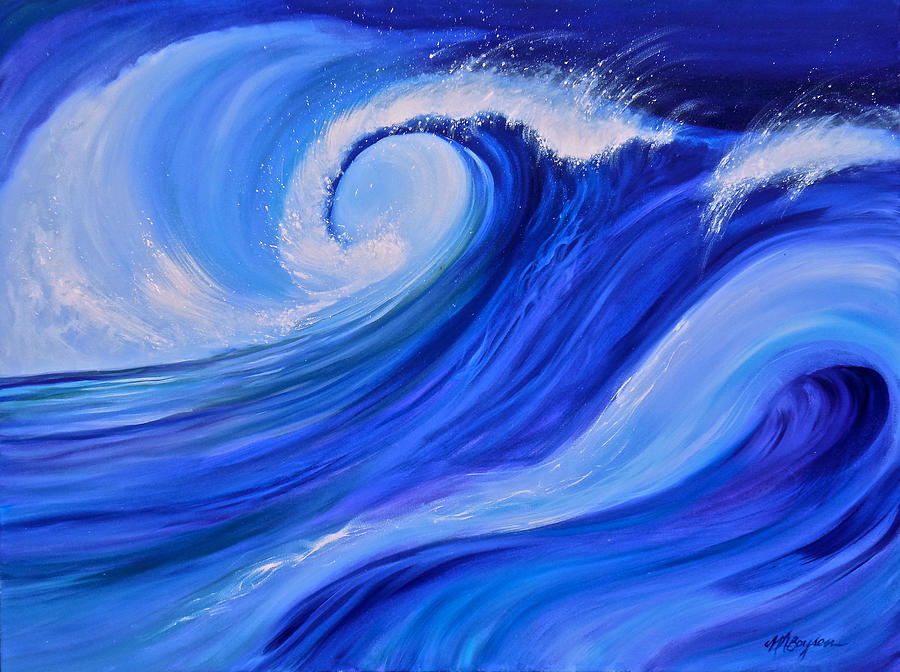 Ocean Waves Painting - Ocean Emotion #1 by Maryann Boysen