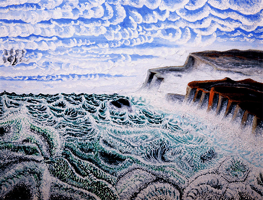 Ocean Ridges #1 Painting by Robert Watamba