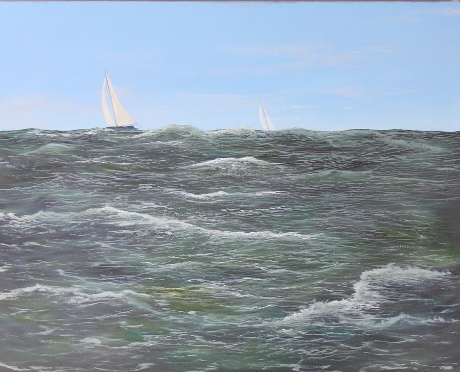 Ocean Sail #1 Painting by Ken Ahlering