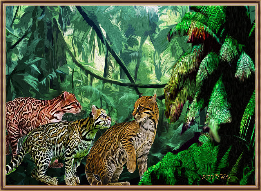 Ocelot Outing Painting by Michael Pittas
