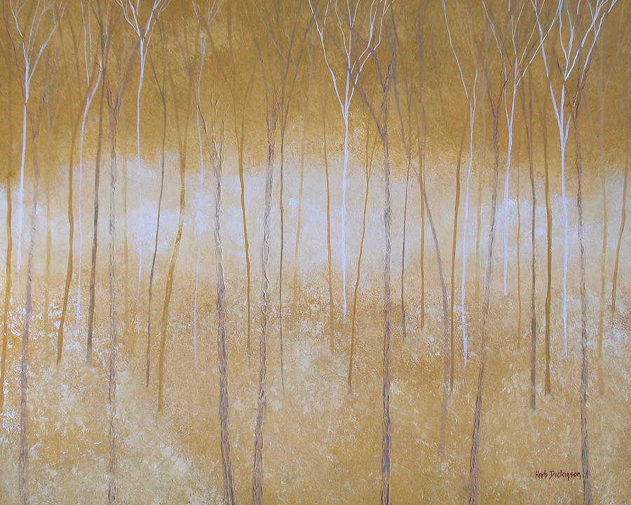 Ochre Forest #1 Painting by Herb Dickinson