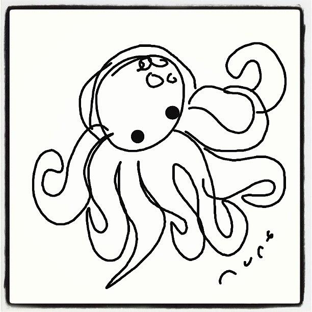 Octopus Photograph - #octopus #cartoon #caricatures #sketch #1 by Nuno Marques