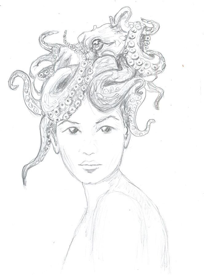 Octopus Hat Drawing by Levon Saryan - Fine Art America