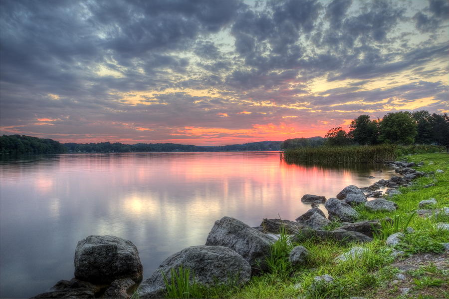 Ohio Lake Sunset #1 Photograph by David Dufresne