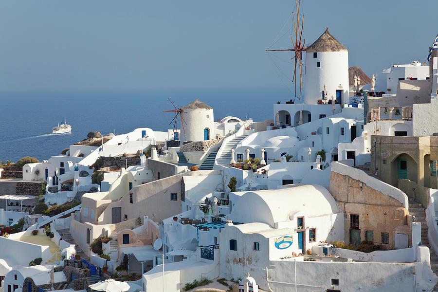 Architecture Photograph - Oia, Santorini, Cyclades Islands, Greece #1 by Peter Adams