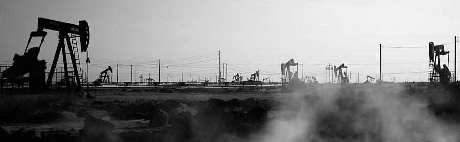 Oil Drills In A Field, Maricopa, Kern #1 Photograph by Panoramic Images