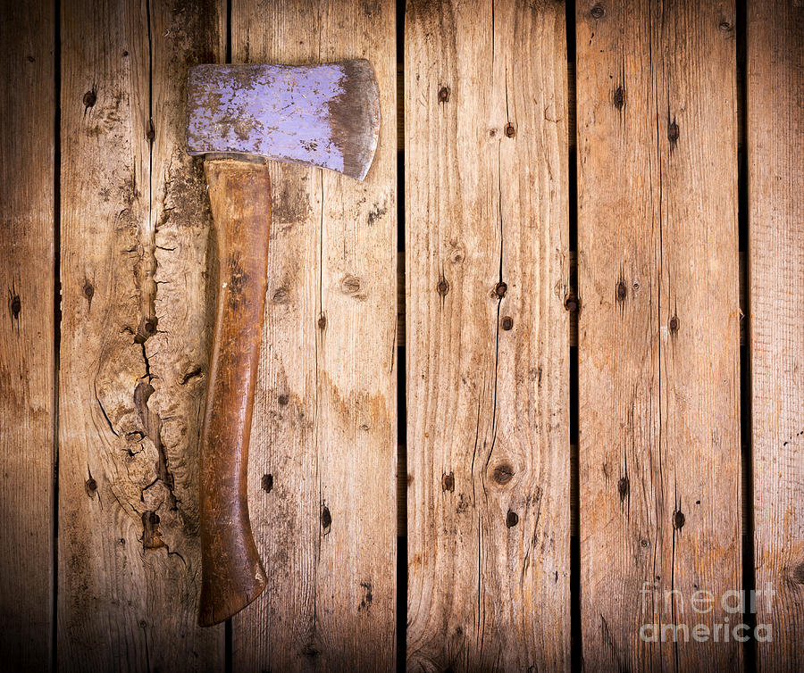Vintage Photograph - Old Axe #1 by THP Creative