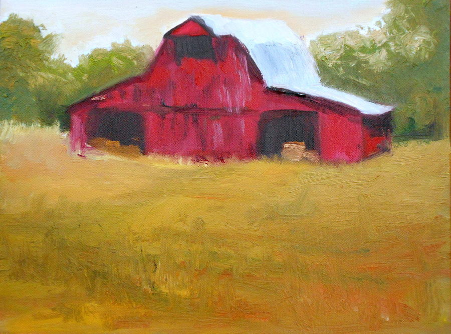 Barn Painting - Old Barn #1 by AJ Devlin