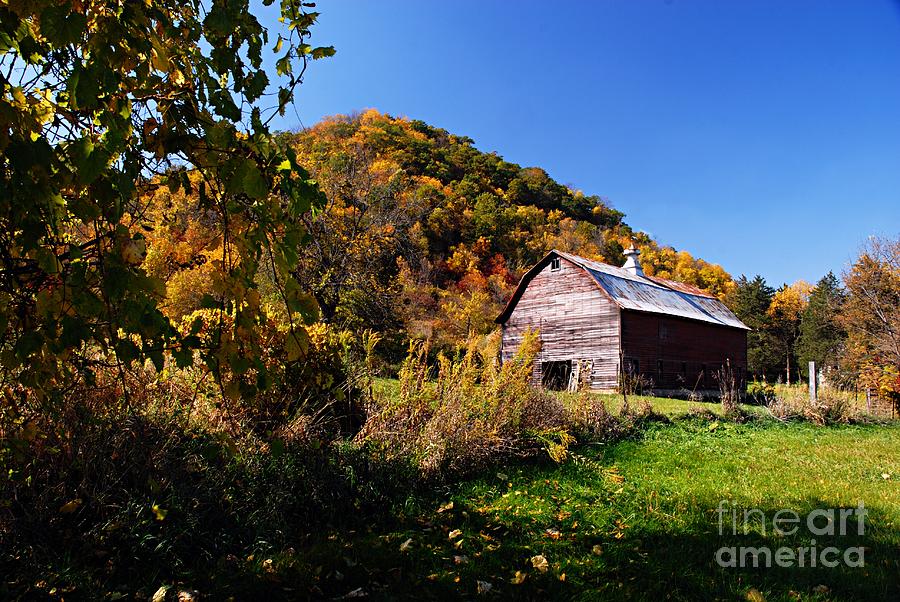 Old Barn in Autumn #1 Photograph by Larry Ricker