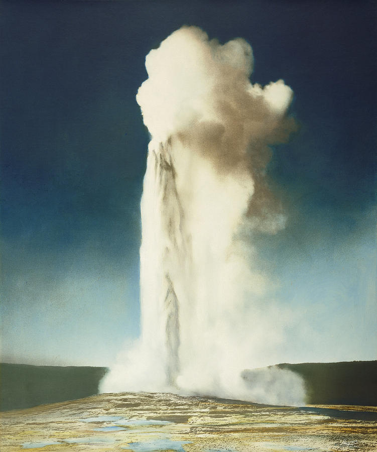 Old Faithful, Yellowstone National #1 Photograph by Getty Research Institute