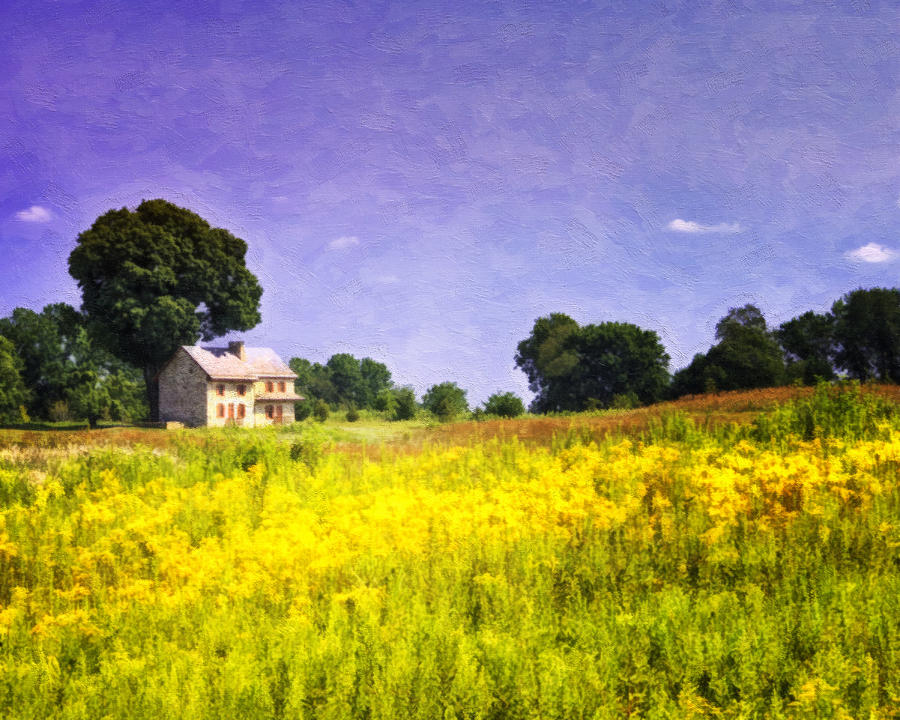 Meadow Photograph - Old Farmhouse at Longwood Gardens by Vicki Jauron