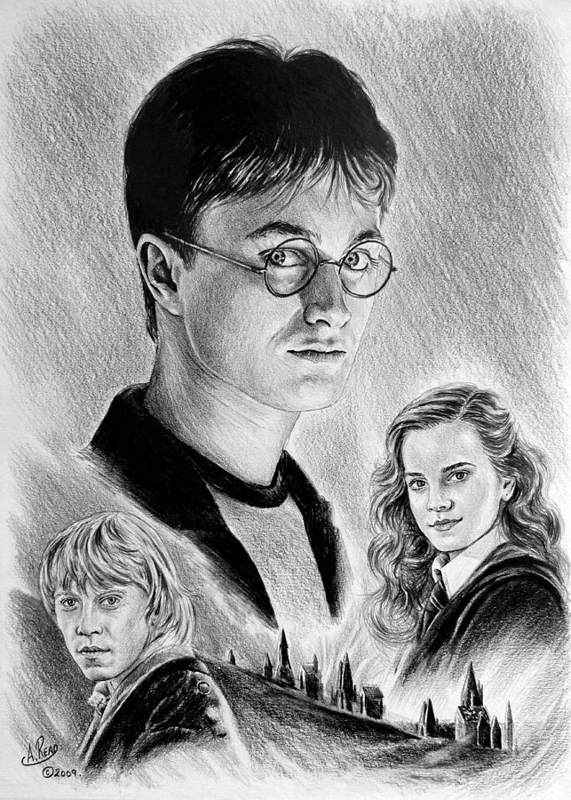 Harry Potter Drawing - Old Friends by Andrew Read