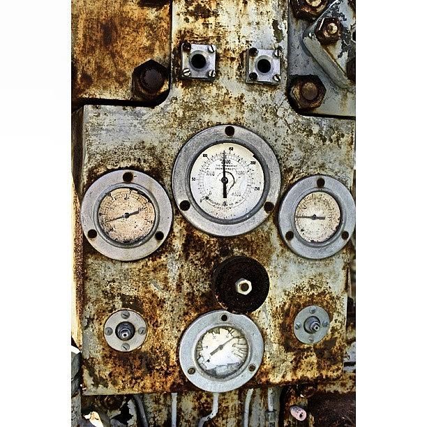 Holiday Photograph - Old Industrial Equipment. #greece #1 by Mish Hilas