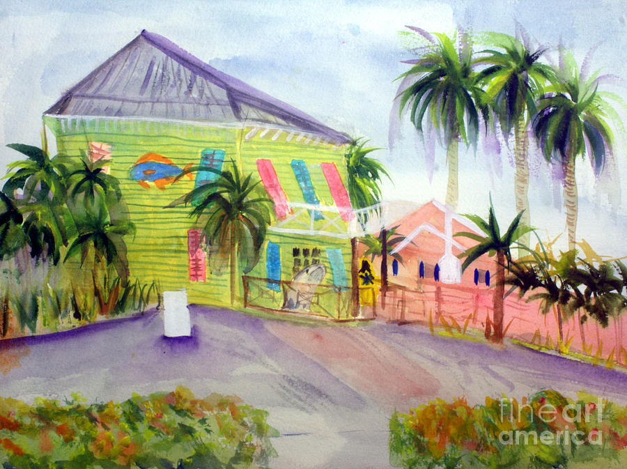 Old Key Lime House #2 Painting by Donna Walsh